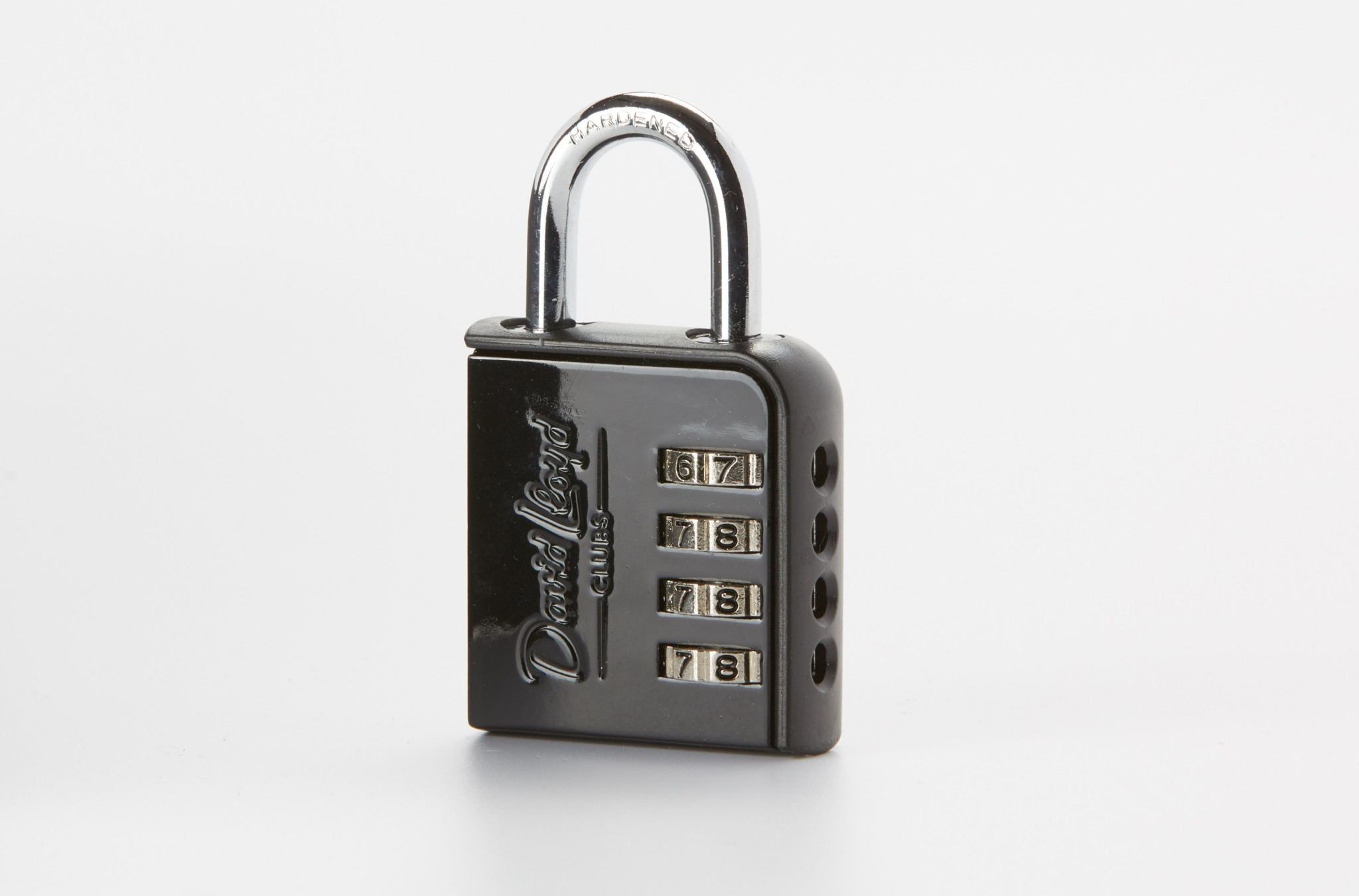 Black/Black Combination Padlock | David Lloyd Shop